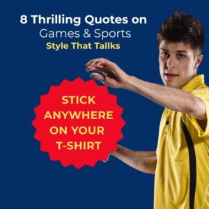 Gaming quote sticker on cotton T-shirt