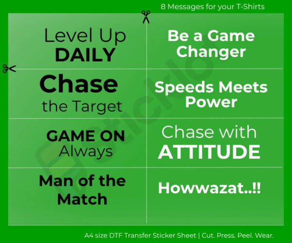 Gaming quote sticker on cotton T-shirt