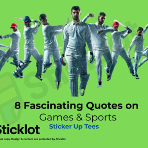 Gaming quote sticker on cotton T-shirt