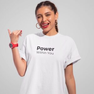 White T-Shirts with black Quote for Men & Women – Sticklot India