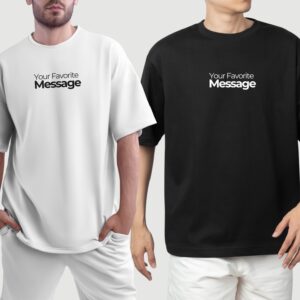Custom Quote T-Shirt DTF Print – Black or White – Large Font