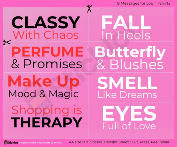 DTF quote sticker for women | DIY T-shirt sticker print | Sticklot