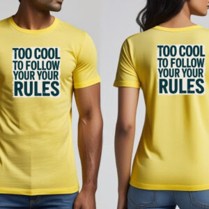 Unisex cotton T-shirt with bold text message