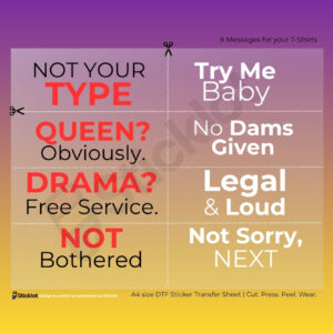 DTF quote sticker for women | DIY T-shirt sticker print | Sticklot